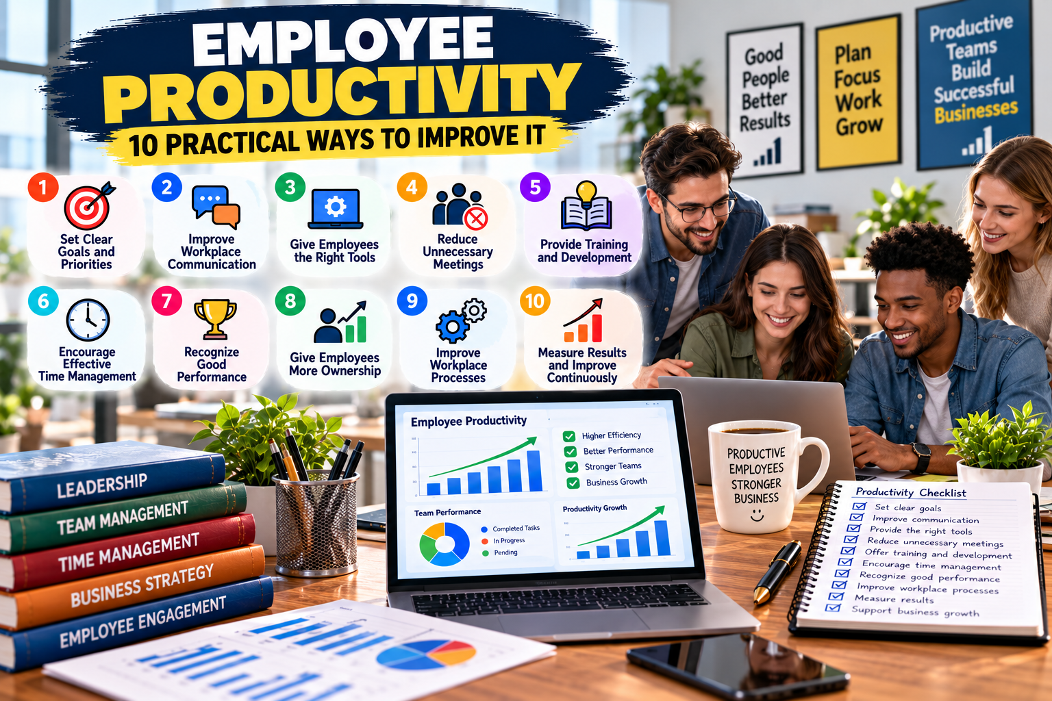 Employee productivity strategies for improving workplace performance
